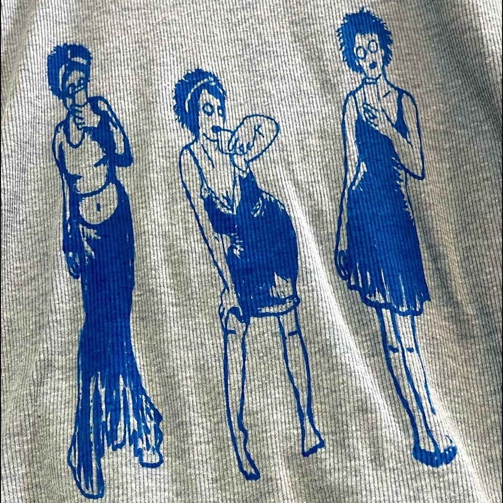 Dark Art Esoterica “Selfie Girls” tank top, upcycled pop surrealism at it best